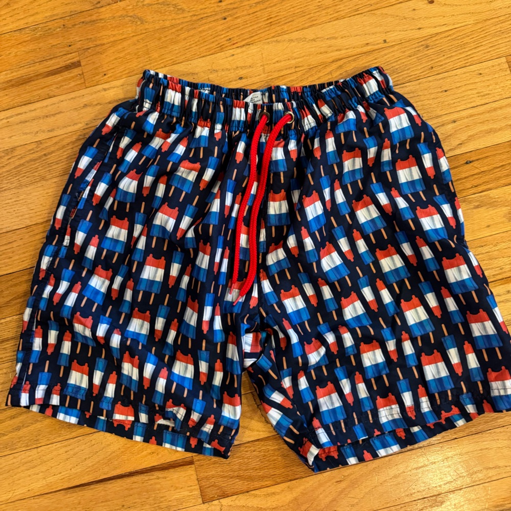 US Surf Club Popsicle Print Swim Trunks – Navy – Size Small